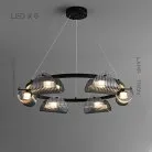 Кольцевые люстры и светильники GASPAR CH 6 ламп Lampatron f-gaspar-ch-6 7345-20230