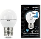 Лампа Gauss 105102207-S диммируемая E27 7W 4100K шар матовый Умные лампы
