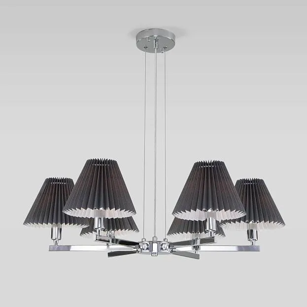 Подвесная люстра Eurosvet 60136/6 хром/графит Peony a059041 Подвесная люстра Eurosvet 60136/6 хром/графит Peony a059041