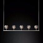 Люстра RH Boule De Cristal Linear Chandelier 5 Nickel ImperiumLoft 240205-22 40,1221