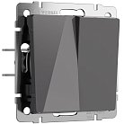 Выключатель двухклавишный проходной (графит акрил) Werkel W1122044 a064088