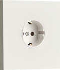 Розетка Schuko с заземлением, со шторками 16A 250 В~ , белый, Donel DT188WH N96