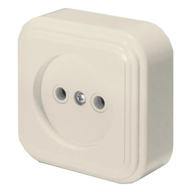 Розетка 1-местная б/з (RA 16-131-БЖ) пластик АВС 250В 16А IP20 слоновая кость Stekker 49061 PST16-20-20