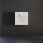 Накладка для розетки с заземлением и защитными шторками, с USB A+A, (хлопок) Voltum VLS000913 S70