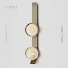 Бра LEROY LEEN WALL 2 лампы. Цвет Бронза Lampatron 8130-22255