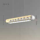 Реечный, рядный светильник INGERLINE 8 ламп. Цвет Хром Lampatron 6367-17110