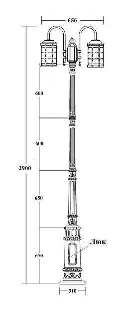 Наземный фонарь Oasis Light 81210A 10 E7 down Gb BARSELONA