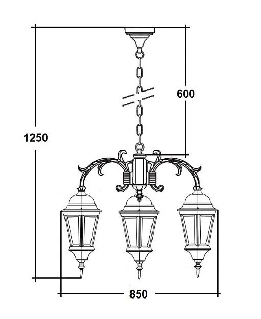 Уличный светильник подвесной Oasis Light 91470/3/16 cover Gw ASTORIA 2