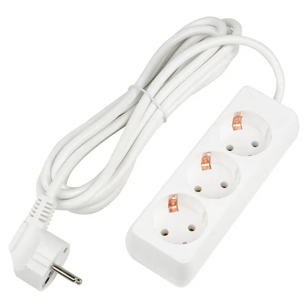 Розеточные блоки, удлинители Uniel S-GCU3-3 WHITE Ultra