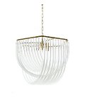 Хрустальная подвесная люстра Lumina Deco LDP 6001-500 GD+CL Weddini