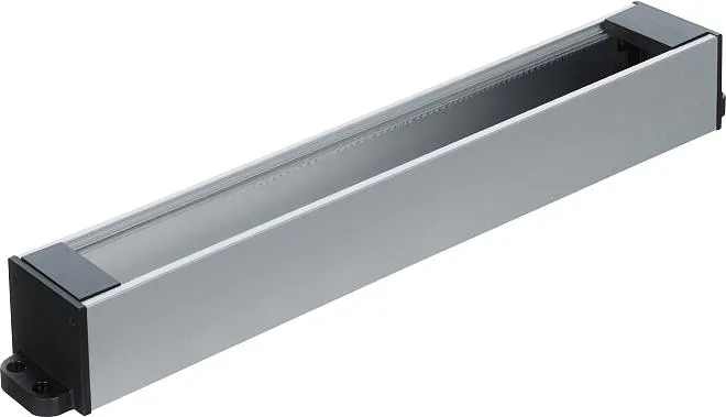 Настольный розеточный блок Squaredesign 16 мод. (8 мод. 45х45), алюминий, черные пластиковые заглушки с крепежом Donel DDSB16ANPF DDSB