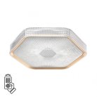 Светильник металл/пластик/прозрачный/золотистый LED 48Вт 3000-4000-6000K 425х385 IP20 пульт ДУ Sonex 7746/48L SPARKS