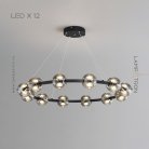 Кольцевые люстры и светильники SEMUND 12 шаров. Цвет Черный Lampatron 8098-22145