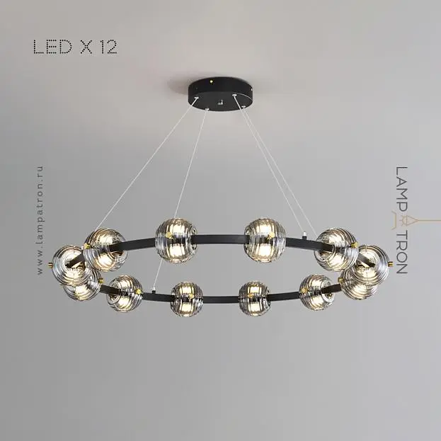 Кольцевые люстры и светильники SEMUND 12 шаров. Цвет Черный Lampatron 8098-22145 Кольцевые люстры и светильники SEMUND 12 шаров. Цвет Черный Lampatron 8098-22145