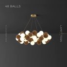 Кольцевые люстры и светильники LATTE 48 шаров (24 лампы). Цвет Кофе Lampatron 8318-22665