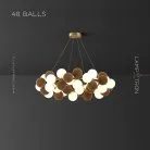Кольцевые люстры и светильники LATTE 48 шаров (24 лампы). Цвет Кофе Lampatron 8318-22665