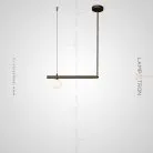 Реечный, рядный светильник BARRA 1 лампа. Цвет черный. Крепление диск Lampatron 1942-25362