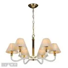 Подвесная люстра iLamp YT2043-8 GD+Coffee Amber