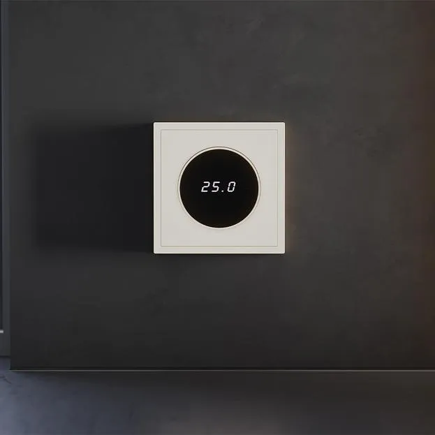 Терморегулятор электронный с индикацией и датчиком, для теплого пола, (хлопок) Voltum VLS070113 S70