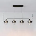 Реечный, рядный светильник CLOVE B Цвет Черный + Дымчатый Lampatron 7781-21930