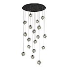Подвесной светильник ST Luce Portici SL1175.403.18 Черный/Серо-зеленый E14 18*40W