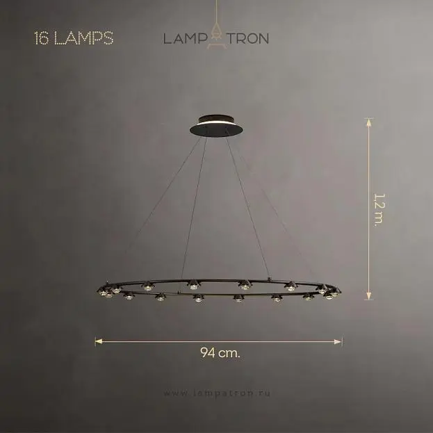 Кольцевые люстры и светильники TORRES RING 16 ламп Lampatron 8273-22549 Кольцевые люстры и светильники TORRES RING 16 ламп Lampatron 8273-22549