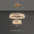 Кольцевые люстры и светильники ERLAN Два кольца. Double S+L Lampatron 8830-24865