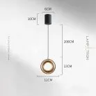 Подвесной светильник BOSSE Цвет золото+черный. Стандарт. Нейтральный свет Lampatron bosse-black-neutr 8533-23670