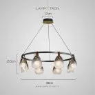 Кольцевые люстры и светильники CONCH CH 8 плафонов Lampatron 8166-25443