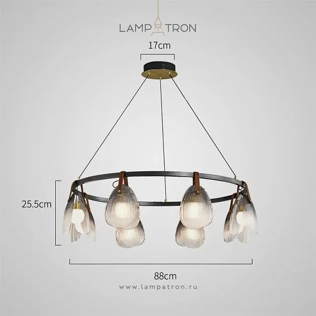 Кольцевые люстры и светильники CONCH CH 8 плафонов Lampatron 8166-25443 Кольцевые люстры и светильники CONCH CH 8 плафонов Lampatron 8166-25443