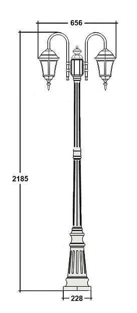 Наземный фонарь Oasis Light 91309SA/10 down Bl ASTORIA 1 S