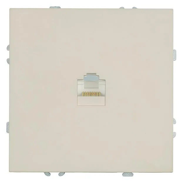 Розетка компьютерная 1-местная RJ-45 (механизм), серия Эмили, кашемир, soft touch Stekker 49899 RST00-5117-08