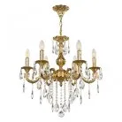 Люстра с хрустальными подвесками Bohemia Ivele Crystal AL79101/6/175 B G