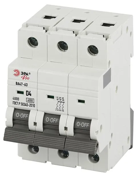 Автоматический выключатель ЭРА VA63-3P04D6