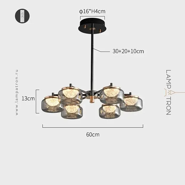 Люстра MAYER CH 6 плафонов Lampatron f-mayer-ch-6 8377-22931 Люстра MAYER CH 6 плафонов Lampatron f-mayer-ch-6 8377-22931