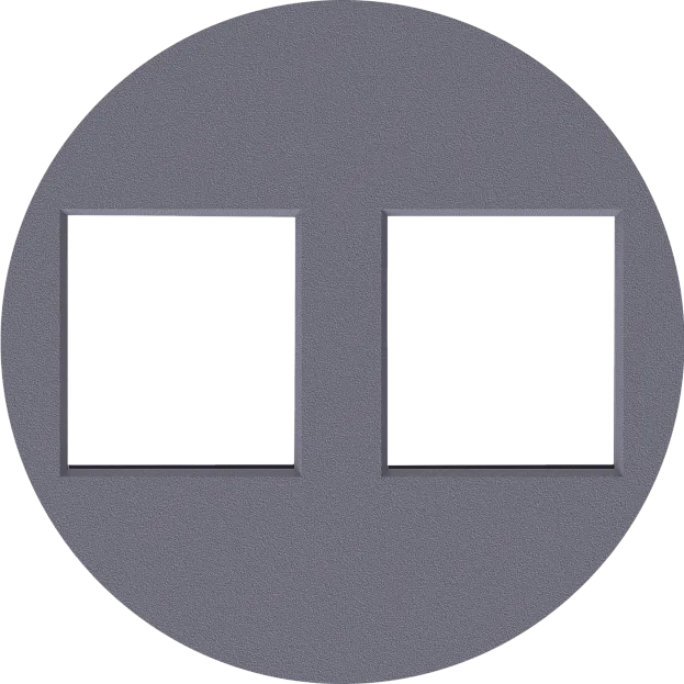 Накладка 2-я для розеток RJ45,TV,SAT, матовый серый, Donel DO86940 D16