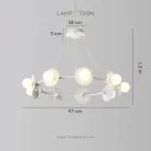 Кольцевые люстры и светильники GURRA 9 плафонов Lampatron 8353-22802