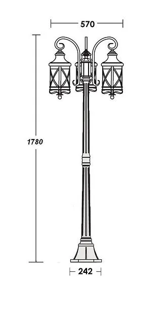 Наземный фонарь Oasis Light 84808B/18 Gb LUCERNA