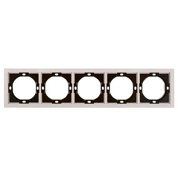 Рамка 5-местная, PFR00-3005-08, пудровый жемчуг Stekker 50490 Мия