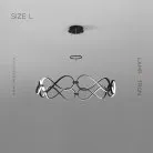 Кольцевые люстры и светильники FORLI BW Размер L. Цвет Черный. Трехцветный свет Lampatron 7654-21408