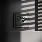 Розетка встраиваемая  Voltum VLS040506 S70 с заземлением и защитными шторками, 16А, с USB, A+С, (титан)