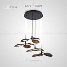Готовая комбинация светильников ULRICA MORE 4 лампы. Цвет Темное Дерево Lampatron 4238-10591