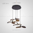 Готовая комбинация светильников ULRICA MORE 4 лампы. Цвет Темное Дерево Lampatron 4238-10591