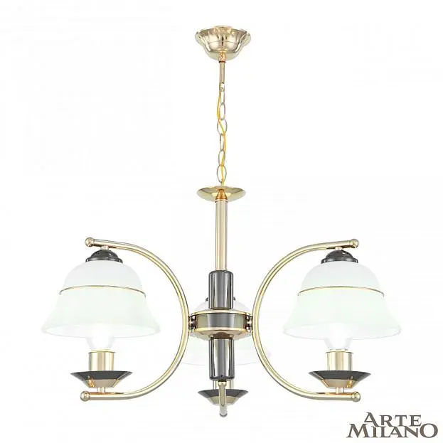 Люстра подвесная с плафонами 301240/3 Bk/Gd Arte Milano Florentia