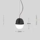 Подвесной светильник TARU Размер S. Цвет черный Lampatron taru-black-s 9016-25617