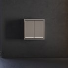 Клавиши для выключателя/переключателя двухклавишного с подсветкой, (капучино) Voltum VLS000414 S70