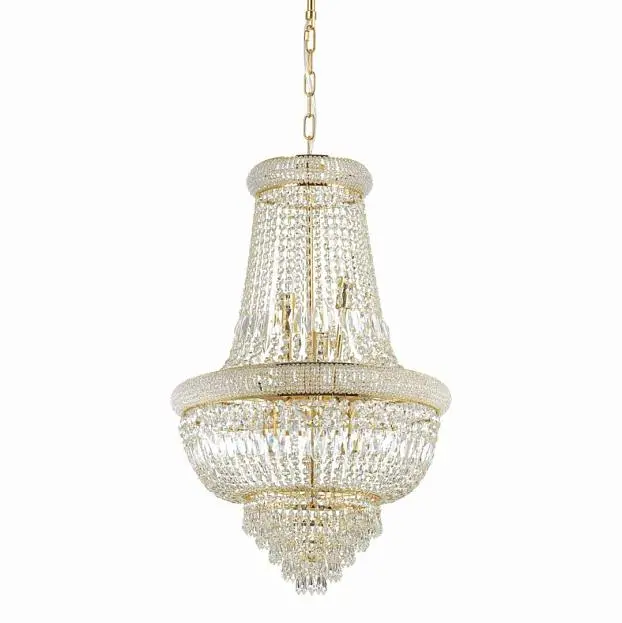 Подвесная люстра Ideal Lux Dubai SP10 Ottone 207216 Подвесная люстра Ideal Lux Dubai SP10 Ottone 207216