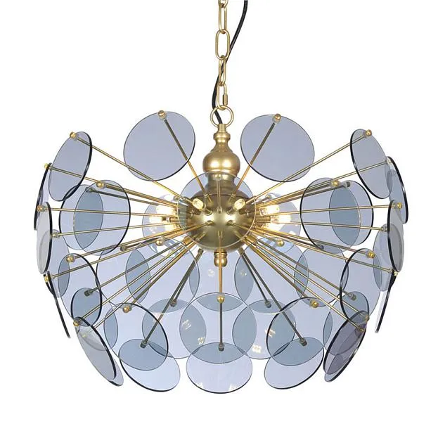 Подвесная люстра Sputnik Glass Lenz Chandelier ImperiumLoft 74883-22 40.1894-0