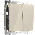 Выключатель двухклавишный Werkel W1120003 (слоновая кость) a051475