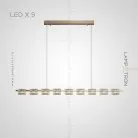 Реечный, рядный светильник NICOLETTA LONG 9 ламп Lampatron nicoletta-long-9 6028-16047